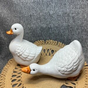 Pair‎ of vintage porcelain ducks